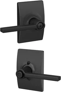 Schlage Latitude Privacy Door Lever Set with Decorative Century Trim F40 LAT CEN - Picture 1 of 9