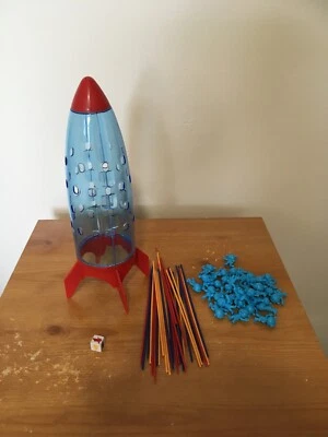 Tumbling Alien Game Rocket Spaceship Rocket Alien Pieces with Sticks and Dice  - Image 1 of 4