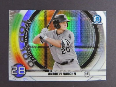 Andrew Vaughn 2020 Bowman Chrome Scouts Top 100 #BTP-28 Chicago White Sox - Image 1 of 2