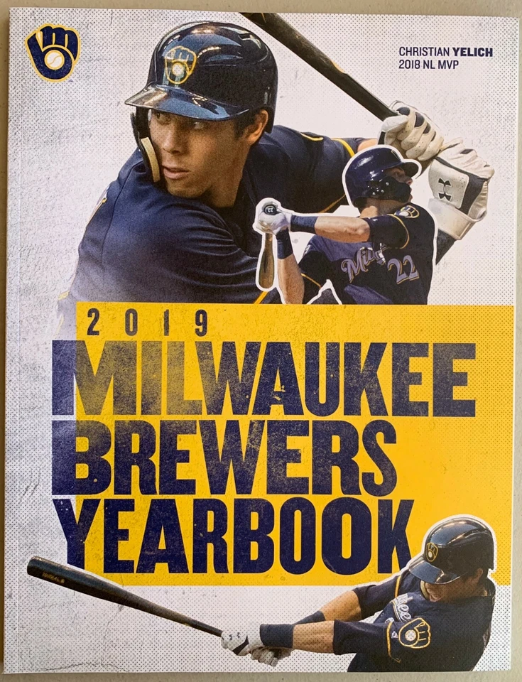 2019 MILWAUKEE BREWERS YEARBOOK PROGRAM CHRISTIAN YELICH 168 PAGES SHIPPING NOW - Image 1 of 1