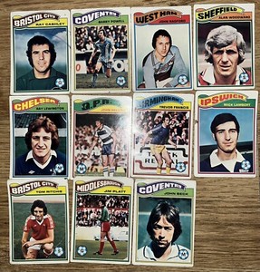 Topps Chewing Gum Football Cards Orange Backs 1978 x11 Various - Trevor Francis