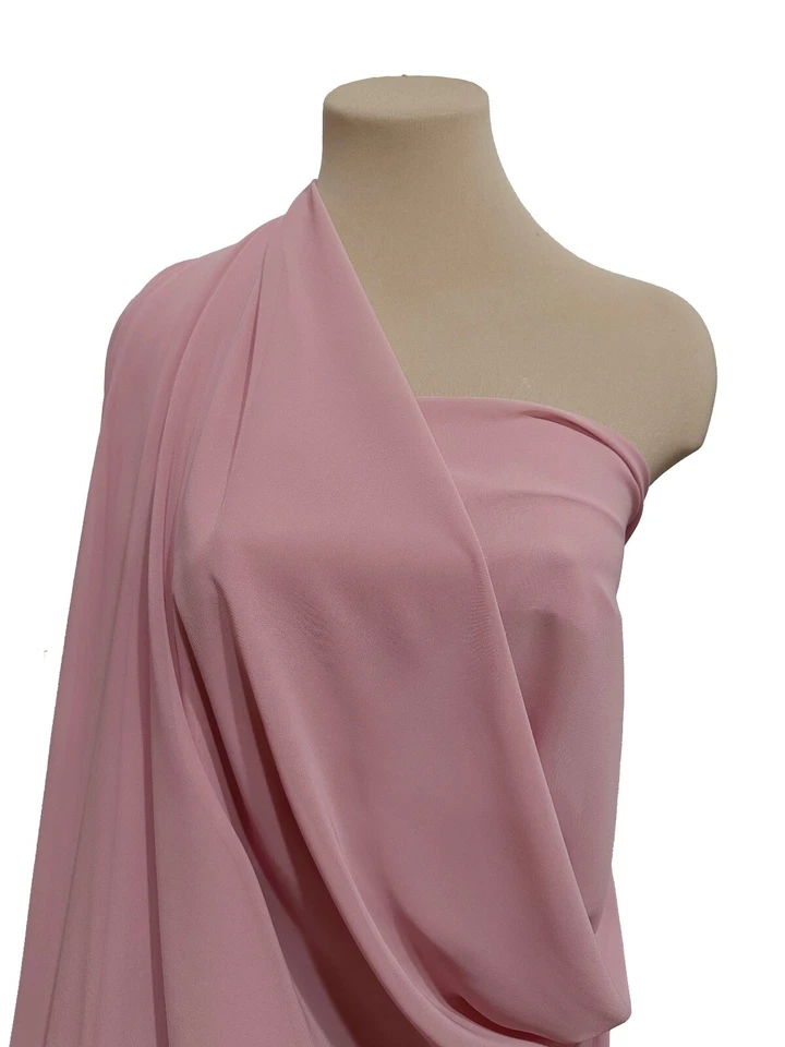 HI-MULTI CHIFFON FABRIC SHEER 60"  ROSE/D  BRIDAL, FORMAL WEAR, DECOR - Image 1 of 1