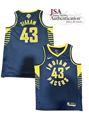 Pascal Siakam Signed Autographed FINALS JERSEY Indiana Pacers #43 JSA COA - Image 1 of 4