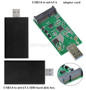 USB 3.0 to Mini PCIE mSATA SSD Hard Disk Box External Converter Data Adapter - Photo 1/10