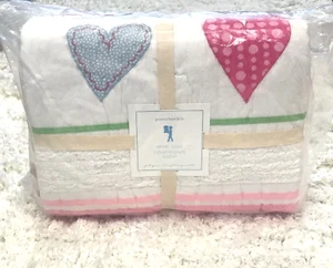 Pottery Barn Kids Hearts Quilt Pink FULL QUEEN SIZE ~ HOLIDAY ~ GIFT ~ HOLIDAY - Picture 1 of 3