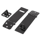 4" Metal Basic Cabinet Drawer Hook Material for Lock Black Set 2pcs