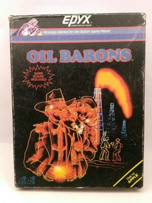 VINTAGE 1984 OIL BARONS STRATEGY VIDEO BOARD GAME FOR APPLE EPYX PC COMPUTER  - Image 1 of 4