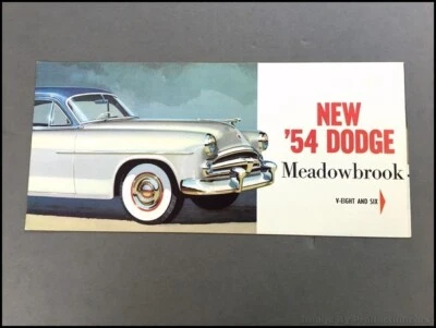 1954 Dodge Meadowbrook Original Vintage Car Sales Brochure Folder Foto 1 de 4