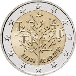 2 Euro 2020 Estonia,100th anniversary - Treaty of Tartu between Estonia & Soviet - Picture 1 of 1