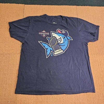 Washington Nationals Shark WS Champions Fanatics Camiseta Adulto Grande Azul S8a Foto 1 de 4