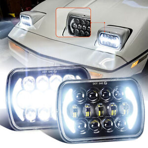 Pair of headlights 5x7" / 7x6" For Chevrolet Corvette 1984~1996 C4 LED Lamps US