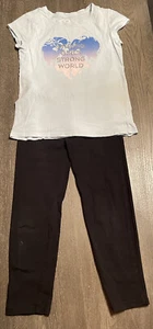 gap girls tshirt&leggings set size xl (12) - Picture 1 of 5