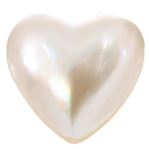 Perla cabujón perla Mabe blanca de 18 mm corazón - Imagen 1 de 2