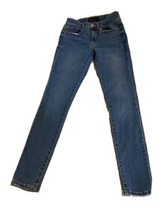 Aeropostale Damen Hose Größe 4 Junior Blau Dunkel High Rise Denim Jeggings Regular - Bild 1 von 10