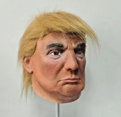 Costume maschera lattice presidente Donald Trump cosplay festa celebrità oggetti di scena - Immagine 1 di 4