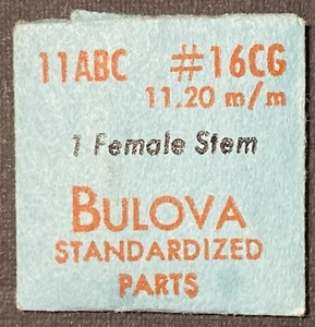 Orologio da polso Bulova #16CG stelo femminile 11ABC ricambi riparazioni orologi - Foto 1 di 1