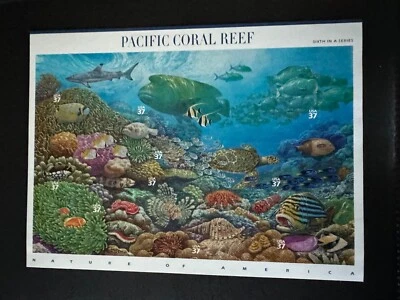 Scott #3831 Pacific Coral Reef Pane of 10 37¢ Stamps (2004) - Image 1 of 2
