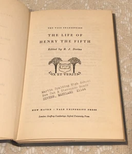 The Life of Henry The Fifth: The Yale Shakespeare, 1955 Revised Edition, HC Book - Bild 1 von 13