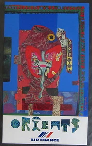 Roger BEZOMBES • ORIENTS • POSTER • AIR FRANCE AFFICHE - Picture 1 of 2