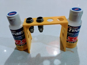 Shock Rebuild Stand for 1/10 Scale RC Cars - Holds Associated Shock Fluid Bottle - Picture 1 of 4