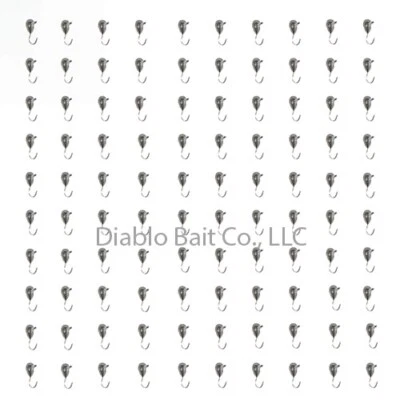 (Paquete de 100) Las mejores plantillas de 5 mm sin pintar de Diablo Bait Co. Pesca en hielo Kick Ass Foto 1 de 2