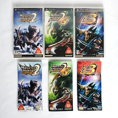 Lot 3 Monster Hunter Portable PSP 2nd 2G 3rd Games Set Japan Sony Playstation MH - Image 1 of 4