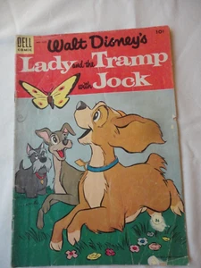 Walt Disney's LADY AND THE TRAMP WITH JOCK Four Color #629 DELL COMIC BOOK 1955 - Picture 1 of 5