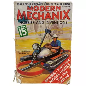 Modern Mechanix Hobbies And Inventions Magazine Vintage November 1936 Volume 17 - Picture 1 of 11