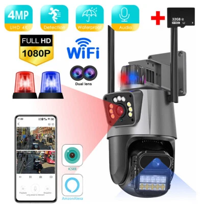 Camaras De Seguridad Para Exterior 1080P HD WIFI Inalambrica Con Vision Nocturna