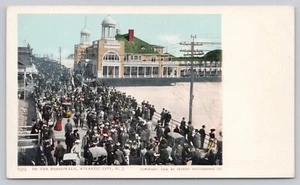 Atlantic City NJ Crowd on the Boardwalk Detroit Publishing New Jersey Postcard - Picture 1 of 2