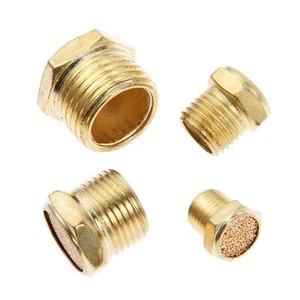 Threaded 1/8"1/4"3/8"1/2"3/4"1" Pneumatic Air Breather Vent Silencer Replacement - Picture 1 of 11