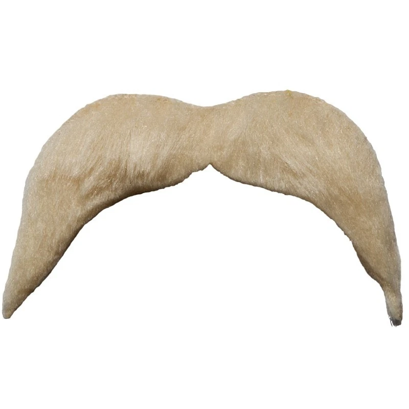 WICKED 70s 1970's 70's Fancy Dress Tash Stick on Moustache Blonde Mustache New W