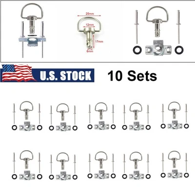 Sujetadores de carreras de motocicletas liberación rápida anillo en D 1/4 vuelta carrera carenado remache   Foto 1 de 4