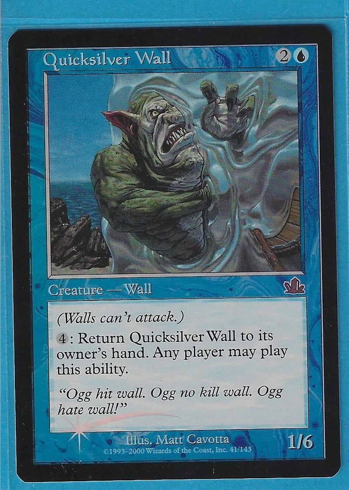 Magic MTG - Prophecy "Quicksilver Wall" FOIL   X1 - Image 1 of 1