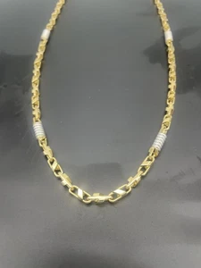HERREN KETTE IN 585 / 14 K GOLD BICOLOR 70 CM - Bild 1 von 4