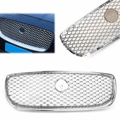 Chrome Front Bumper Hood Radiator Grille Mesh Grill For Jaguar XE 2015-2018 16 Foto 1 de 4