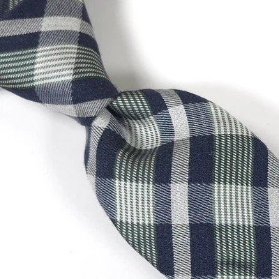 Corbata a cuadros azul marino JOSEPH ABBOUD, corbata para hombre. Seda, lana, algodón y rayón. Foto 1 de 4