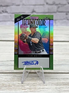 2023 Leaf Vivid Juan Brito Technicolor Crystal Green Auto #1/4 - Picture 1 of 2