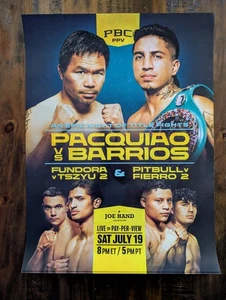 Manny Pacquiao vs Mario Barrios 18x24 Promotional Boxing Poster - Picture 1 of 1