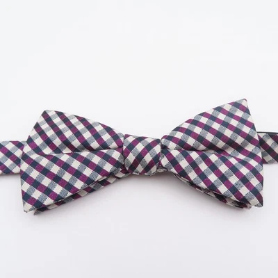 Esmoquin Ben Sherman Pajarita Negro Rojo Blanco Cuadros 2.25" Ancho Pre Corbata Seda Foto 1 de 4