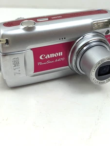 Canon Powershot A470 7.1MP Digital Camera Silver 3.4x Optical Zoom - Picture 1 of 11