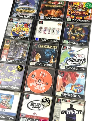 15 x PlayStation 1 Games Bundle Driver, Spec Ops, Tiger Woods, Asteroids, PS1 - Image 1 of 4
