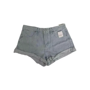 Free People Anfänger Luck niedrige lässige Shorts 100 % Baumwolle Farbe blau Gr. 30 - Bild 1 von 14