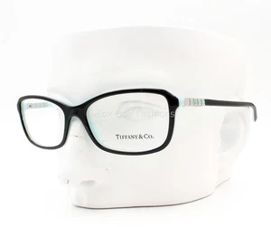 Tiffany Eyeglasses Glasses TF 2075 8055 Black on Blue Silver Logo 53mm No Case - Picture 1 of 10