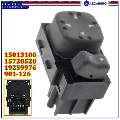 Interruptor de espejo retrovisor eléctrico para camioneta Chevrolet Chevy Blazer S10 GMC Jimmy S-15 Sonoma Foto 1 de 4