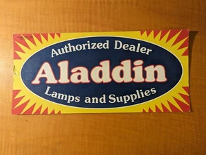 1993 Original Dealer Aladdin Lamp and Supplies Cardboard Sign 11 3/8" x 5 1/4" - Picture 1 of 3