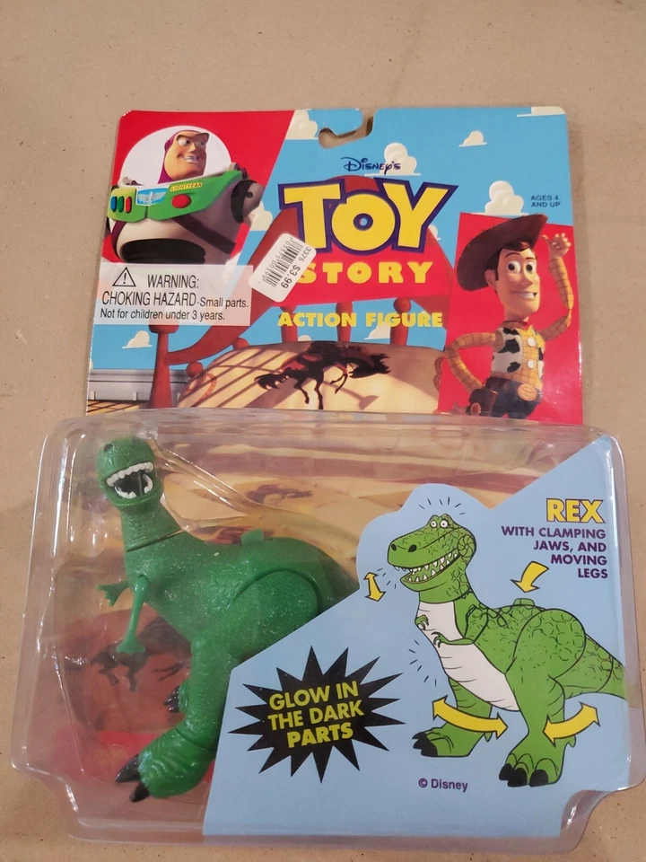 Toy Story Rex Glow in the Dark Action Figure Disney ThinkWay 1996 New  - Image 1 of 1