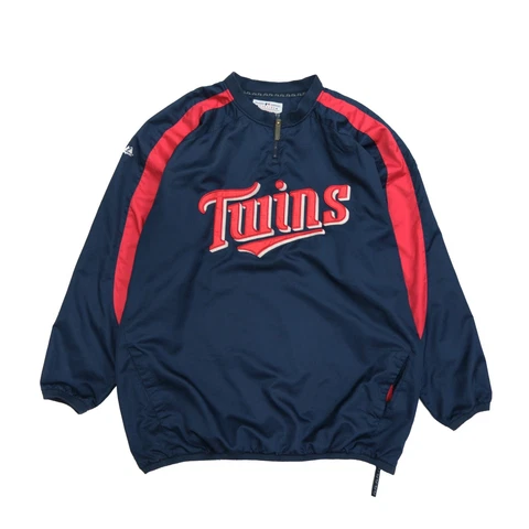 Vintage Minnesota Twins Dug Out Pullover Windbreaker Jacket Size 4XL Tall MLB Cover