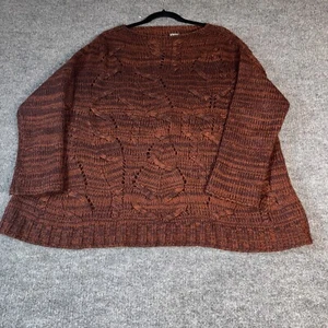 Lilith France Sweater Womens M/L Rust Orange Alpaca Wool Knit Pullover - Picture 1 of 10