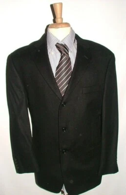 BLAZER MASCULINO SARAR TAMANHO 44 R 100% CASHMERE PRETO SÓLIDO #300 - Imagem 1 de 4